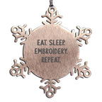 Funny Embroidery Snowflake Ornament Gifts from Men, Women, Friends, Coworkers, Family for Embroidery, Men, Women, Friends, Coworkers, Family this Christmas Unique Season