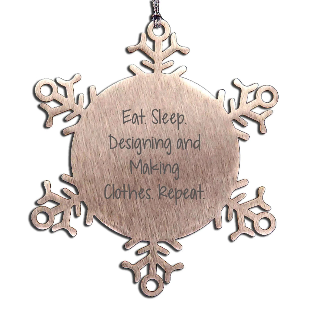 Funny Snowflake Ornament Gifts from Designing and Making Clothes Enthusiasts for Designing and Making Clothes Lovers, Christmas Unique