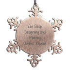 Funny Snowflake Ornament Gifts from Designing and Making Clothes Enthusiasts for Designing and Making Clothes Lovers, Christmas Unique