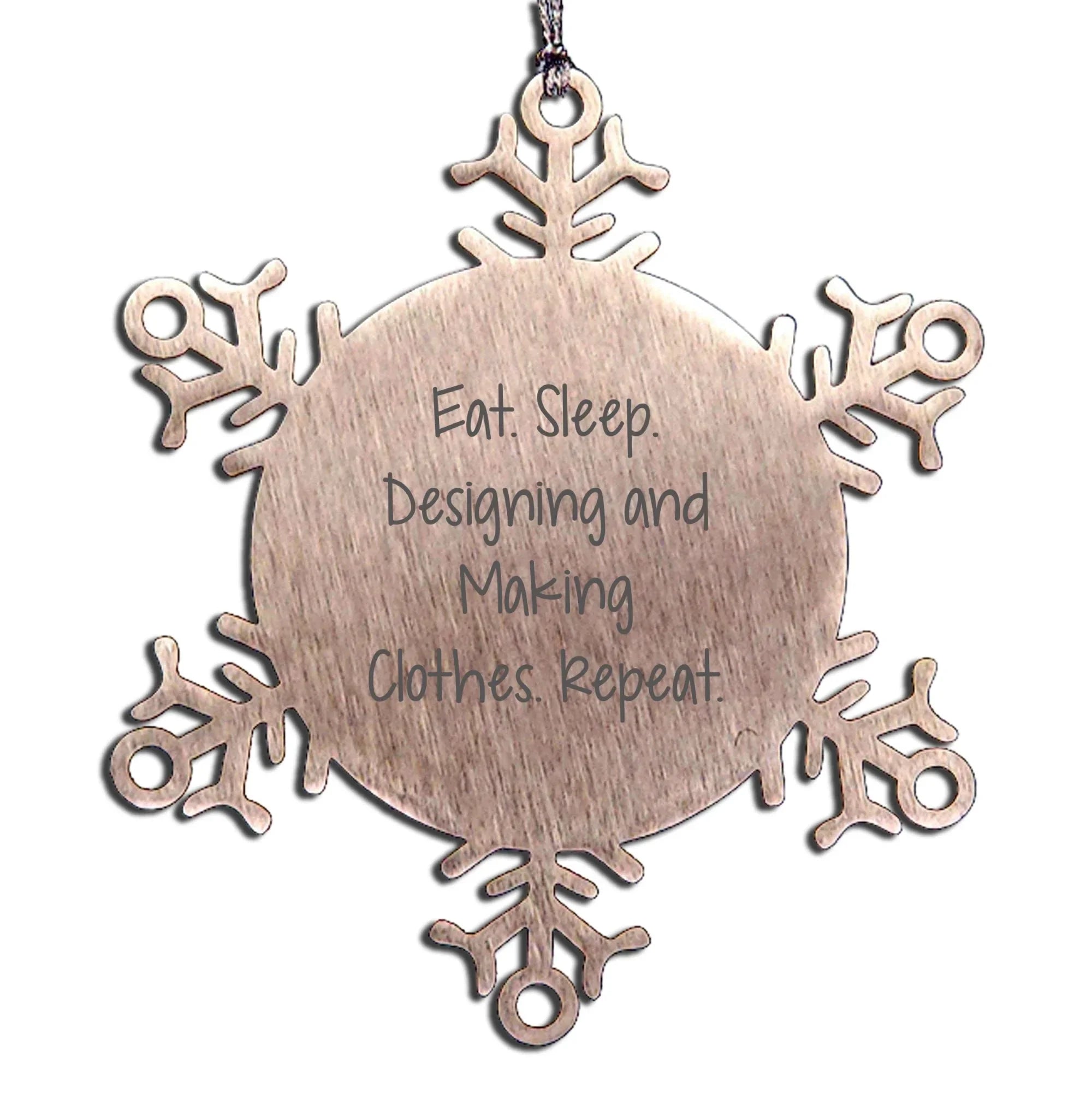 Funny Snowflake Ornament Gifts from Designing and Making Clothes Enthusiasts for Designing and Making Clothes Lovers, Christmas Unique
