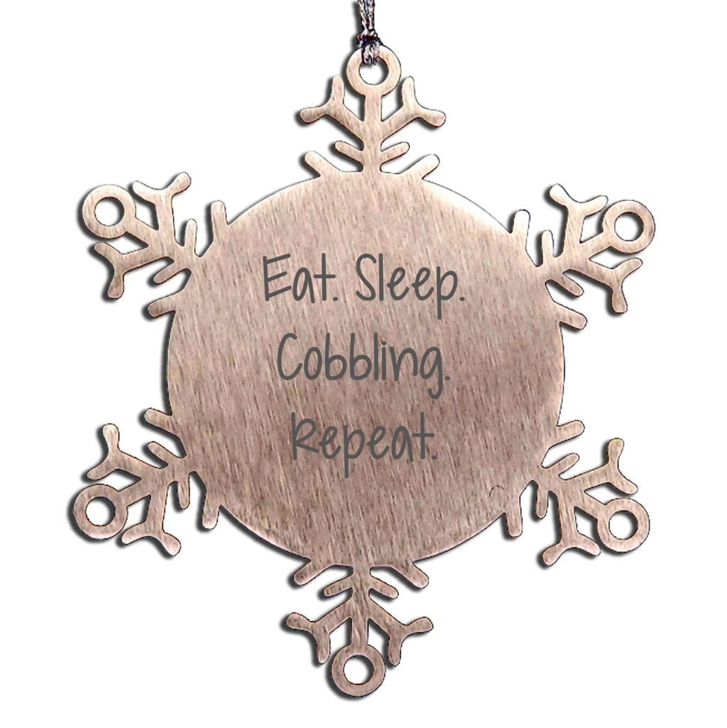 Funny Snowflake Ornament Gifts from Cobbling Enthusiasts Men for Christmas Unique Presents