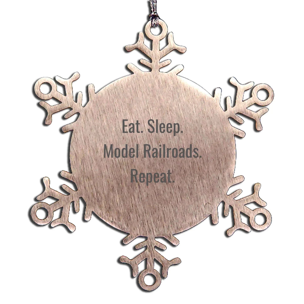 Funny Model Railroads Snowflake Ornament Gifts from Men for Women Model Railroads Enthusiasts Christmas Unique Gifts