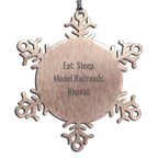 Funny Model Railroads Snowflake Ornament Gifts from Men for Women Model Railroads Enthusiasts Christmas Unique Gifts