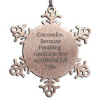 Counselor Snowflake Ornament Real MVP Gift For Christmas - Mallard Moon
