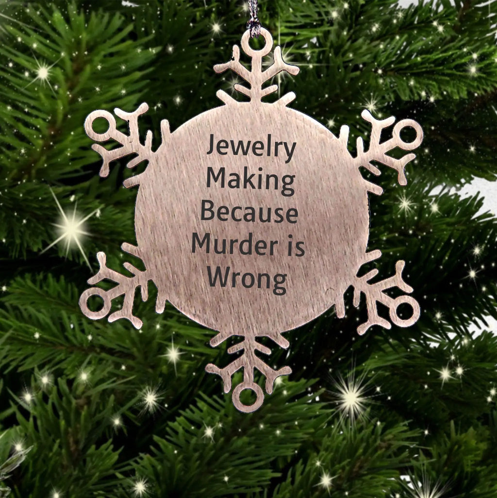 Funny Jewelry Making Snowflake Ornaments for Women Friends Family Unique Gift Ideas Christmas Unique Presents