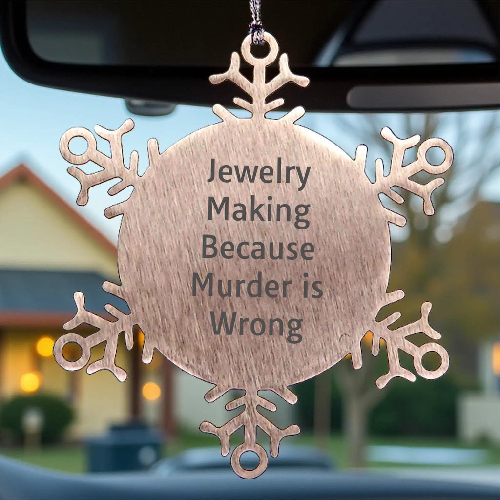 Funny Jewelry Making Snowflake Ornaments for Women Friends Family Unique Gift Ideas Christmas Unique Presents