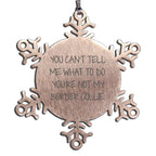 Border Collie Snowflake Ornament Shatterproof Great Idea