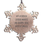 Gordon Setter Dog Lover's Funny Snowflake Ornament Gifts from Men to Women Friends Family Christmas Unique Presents