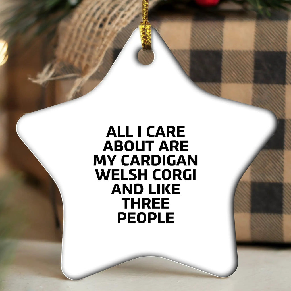 Cardigan Welsh Corgi Funny Star Ornament Gift For Dog Lovers