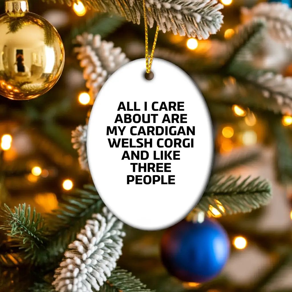 Cardigan Welsh Corgi Oval Ornament Funny Quote Ideal Gift