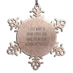 Australian Shepherd Lovers I Just Want To Drink Coffee Snowflake Ornament Gift