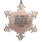 Cane Corso Dog Lover Snowflake Steel Christmas Ornament