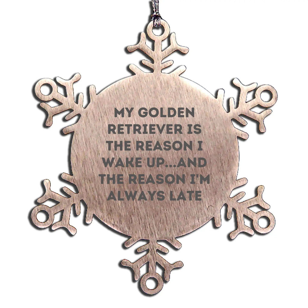 Golden Retriever Snowflake Ornament My Wake Up Gift