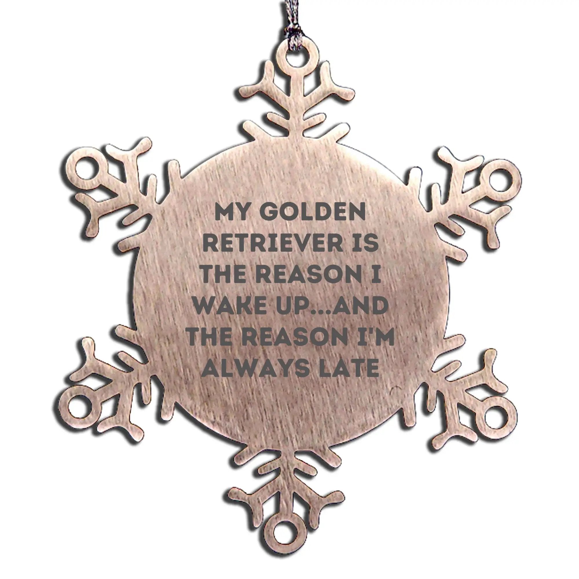 Golden Retriever Snowflake Ornament My Wake Up Gift