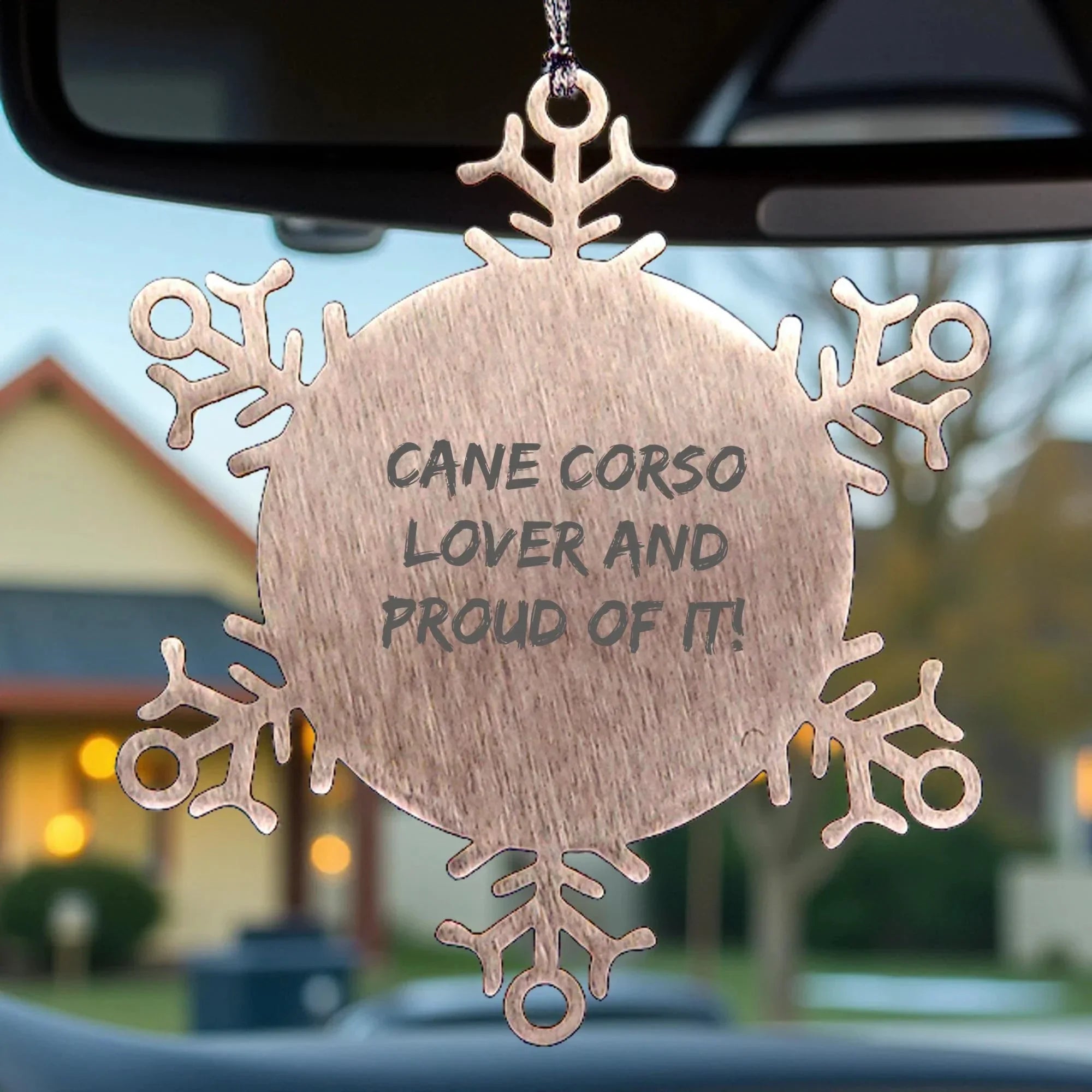Cane Corso Christmas Snowflake Ornament Stainless Steel Gift For Dog Lovers