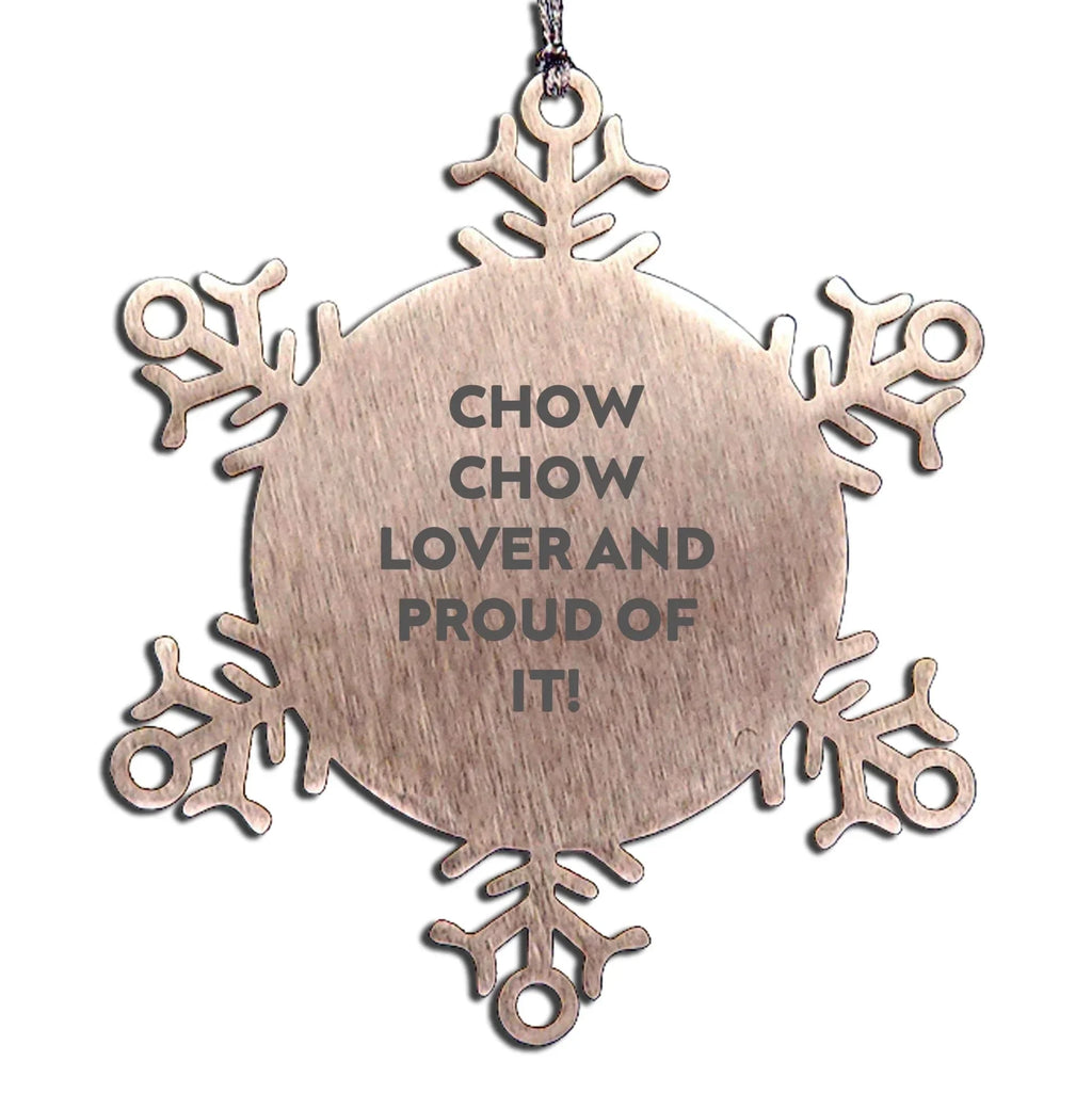 Chow Chow Christmas Snowflake Ornament Gift For Chow Chow Lovers From Family