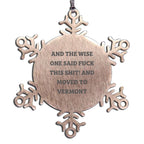 Vermont Snowflake Ornament Stainless Steel Gift for Family and Friends