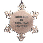 Arkansas Snowflake Ornament Gift Heartfelt Message for Arkansas Lovers