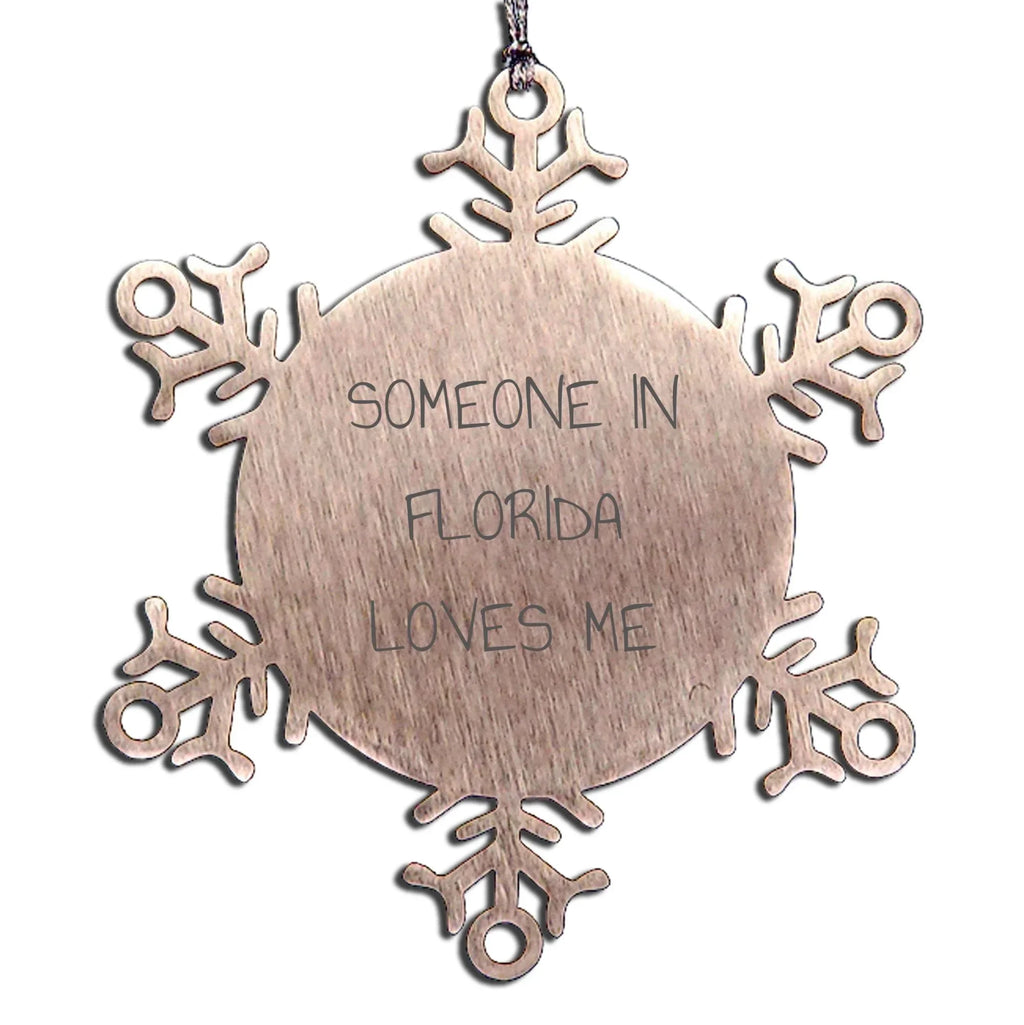 Florida Funny Snowflake Ornament Someone In Florida Loves Me Christmas Gift