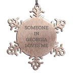 Georgia Snowflake Ornament Someone In Georgia Loves Me Christmas Gift