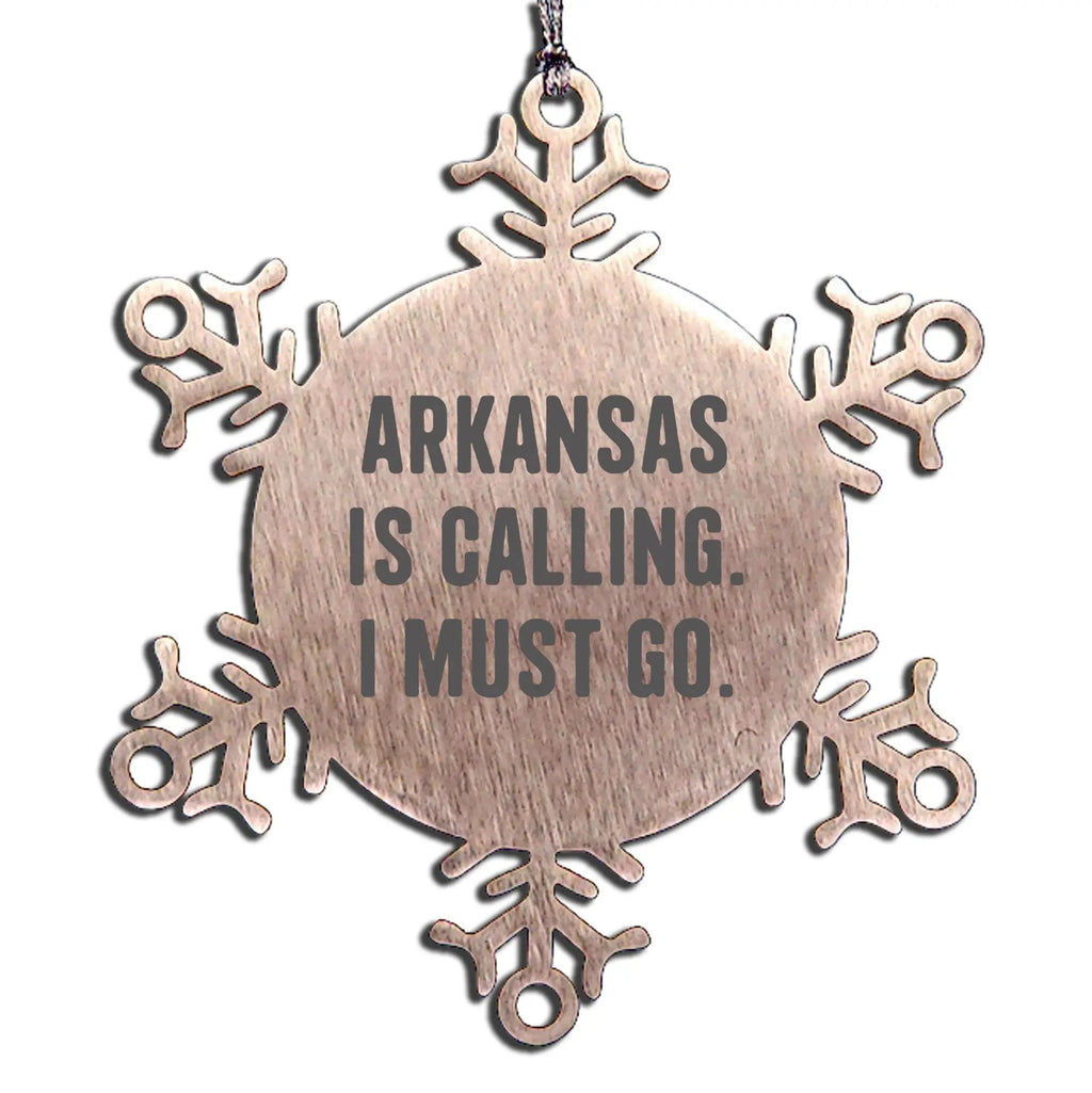 Arkansas Snowflake Ornament Stainless Steel Is Calling Perfect Gift