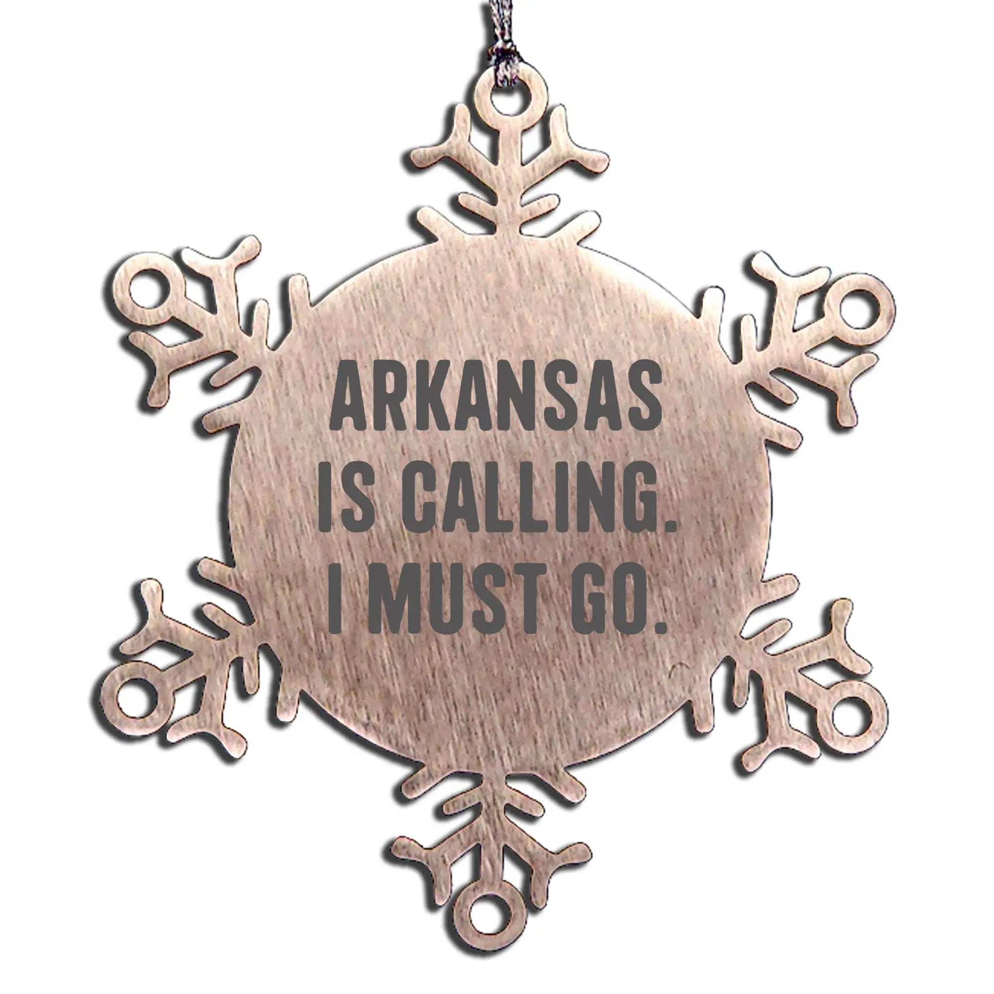 Arkansas Snowflake Ornament Stainless Steel Is Calling Perfect Gift