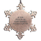 Sister-In-Law Snowflake Ornament Always Remember I Love You