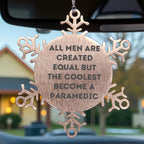 Paramedic Snowflake Ornament Stainless Steel Shatterproof Gift For Christmas