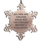 Paramedic Snowflake Ornament Stainless Steel Shatterproof Gift For Christmas