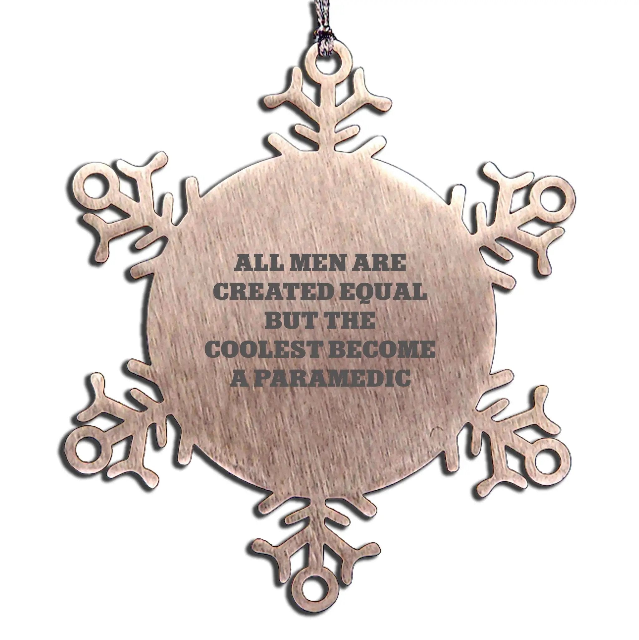 Paramedic Snowflake Ornament Funny Gift For Christmas