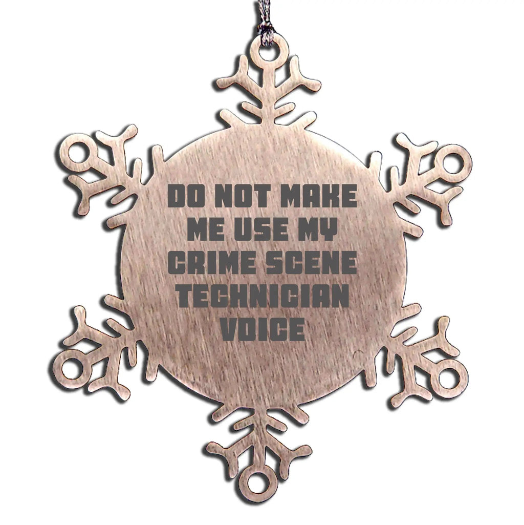 Crime Scene Technician Funny Snowflake Ornaments for Christmas Unique Gifts