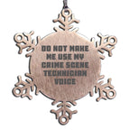 Crime Scene Technician Funny Snowflake Ornaments for Christmas Unique Gifts
