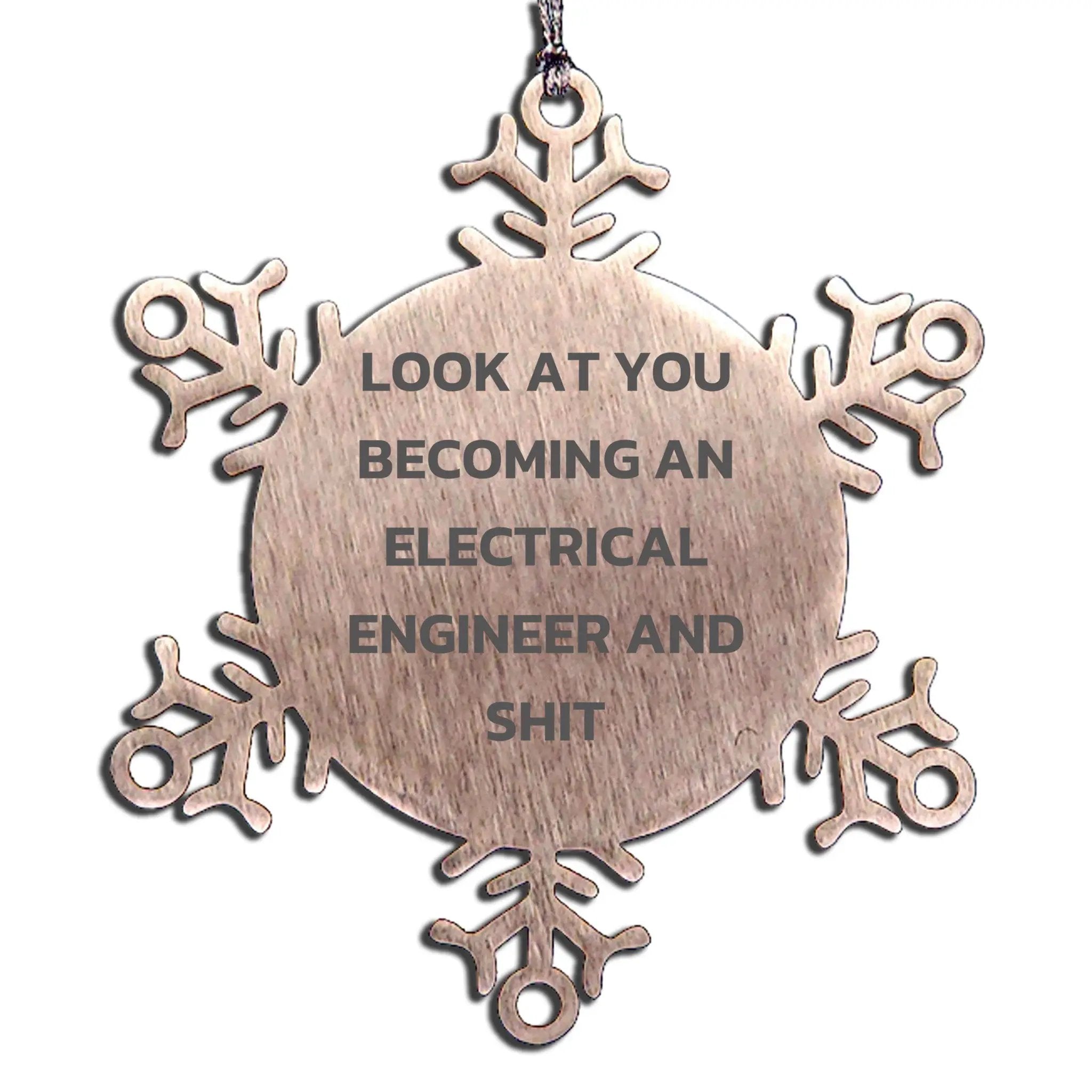 Electrical Engineer Snowflake Ornament Unique Christmas Unique Gifts from Friends and Family for Electrical Engineers Looking at You Becoming One Shit