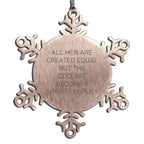 Sheriff Deputy Snowflake Ornament All Men Are Created Equal For Christmas
