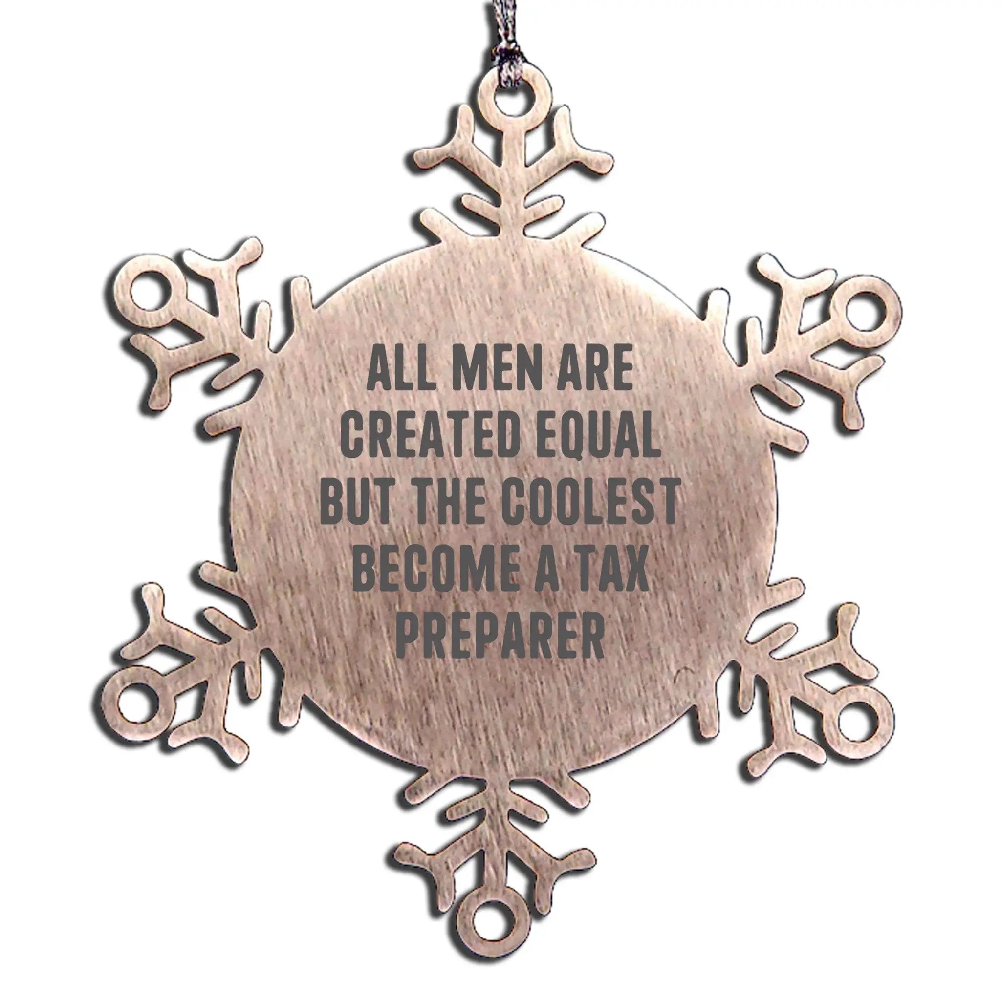 Tax Preparer Snowflake Ornament Coolest Gift