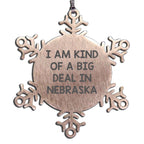 Nebraska Fan Snowflake Ornament Big Deal Gift