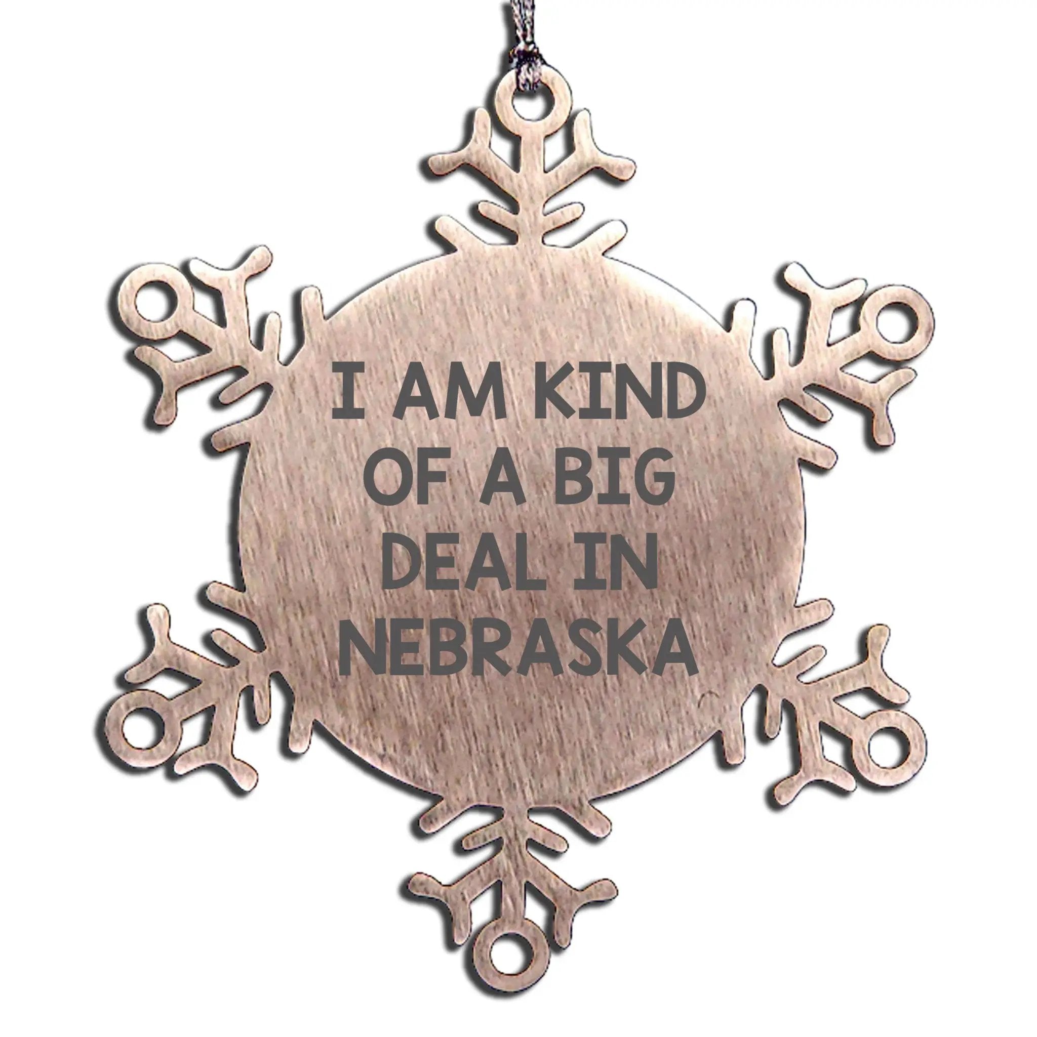 Nebraska Fan Snowflake Ornament Big Deal Gift