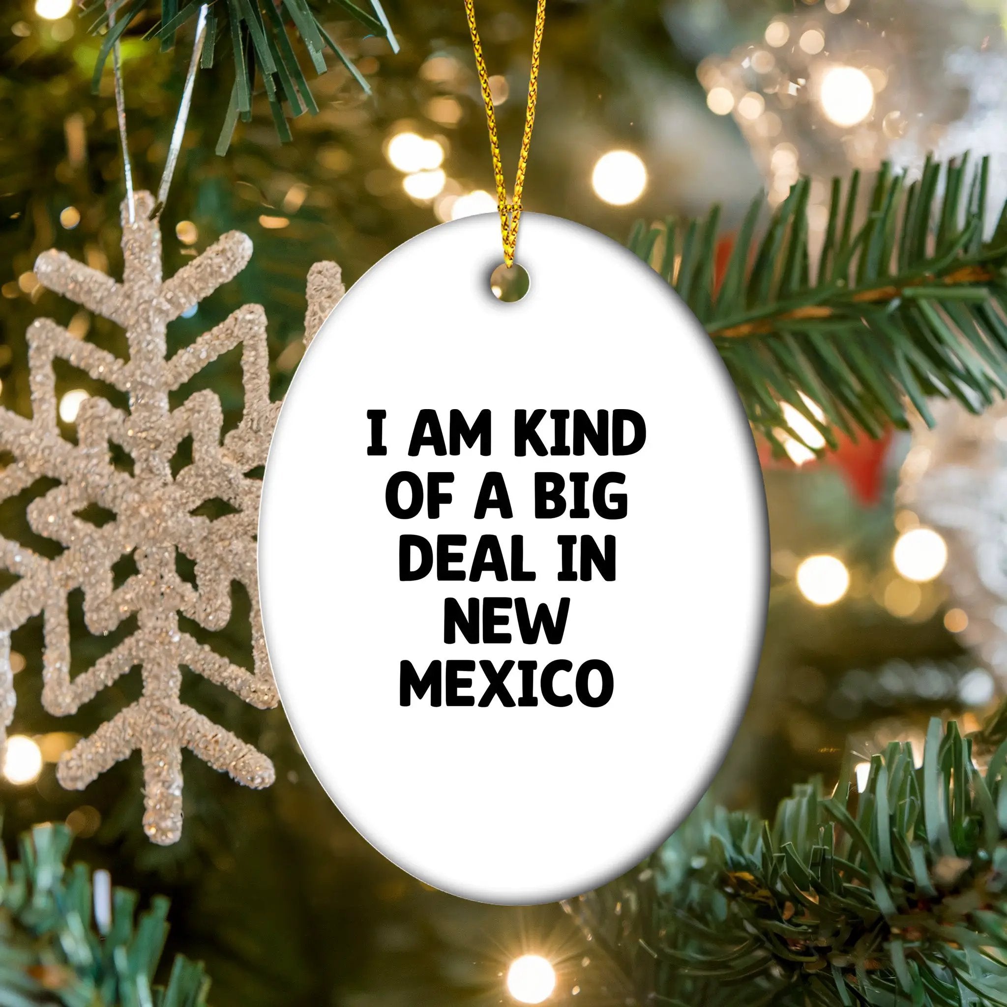 New Mexico Fan Ornament I Am Kind Of A Big Deal Gift