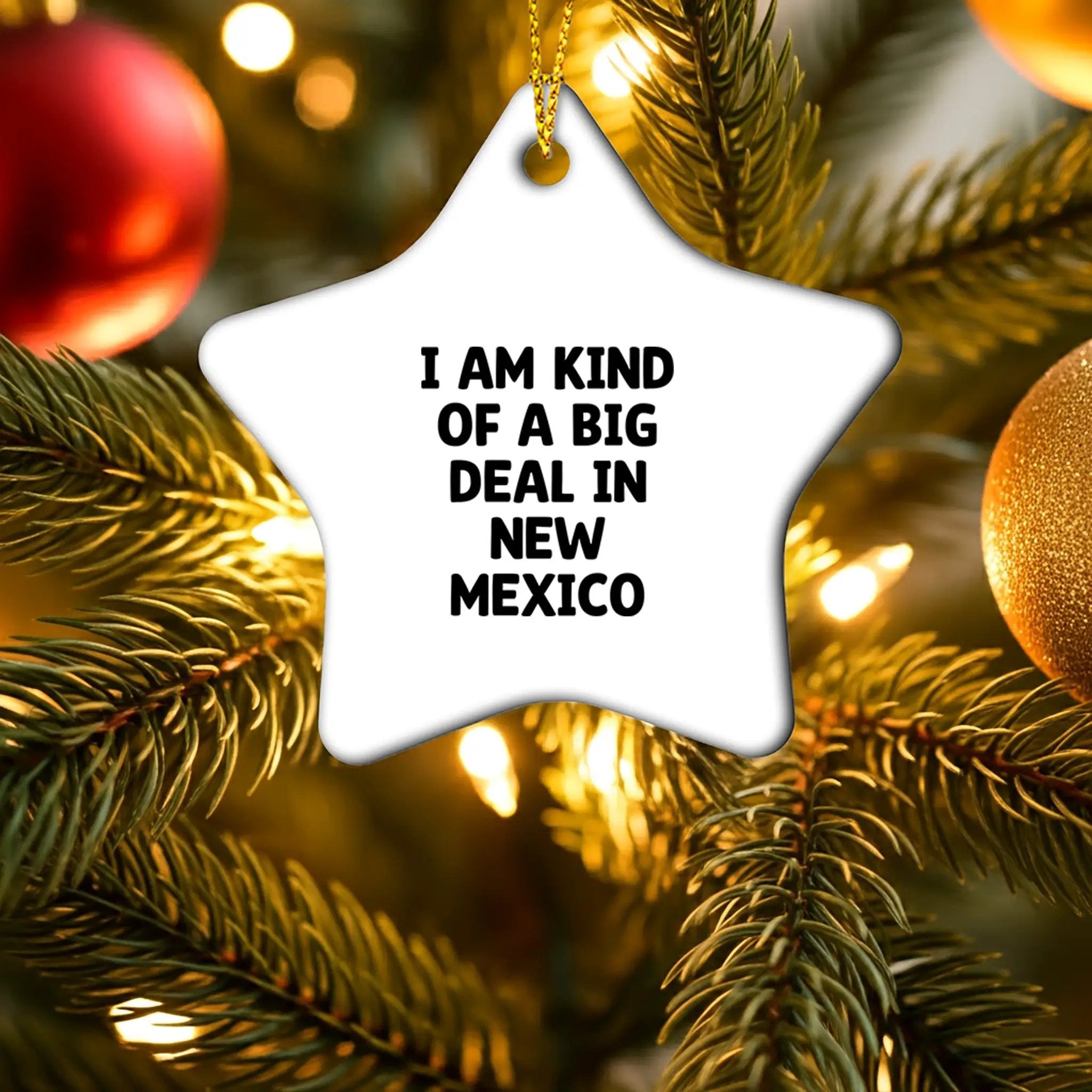 New Mexico Fan Star Ornament Big Deal Gift Idea