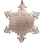 Athletic Trainer Snowflake Ornament Coffee Fueled Christmas