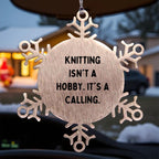 Knitting Lover Snowflake Ornament It's A Calling Gift