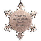 Aircraft Mechanic Snowflake Ornament Officially The World's Coolest Perfect Gift
