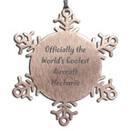 Aircraft Mechanic Snowflake Ornament Officially Worlds Coolest Christmas Gift