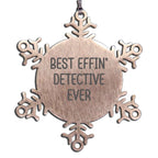 Detective Snowflake Ornament Best Effin Detective Ever Christmas Gift