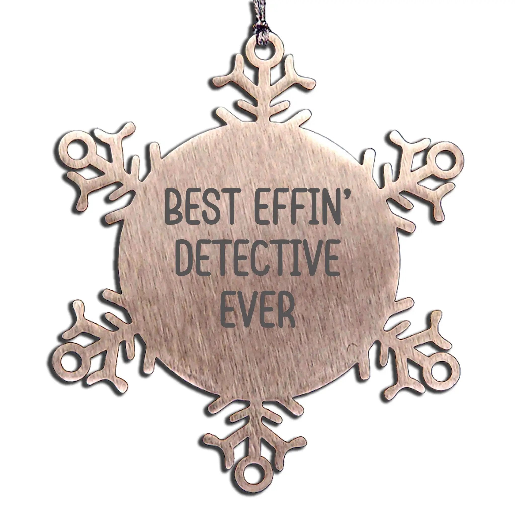 Detective Snowflake Ornament Best Effin Detective Ever Christmas Gift