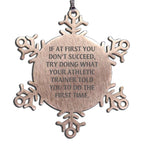 Athletic Trainer Snowflake Ornament If At First You Do Not Succeed Ideal Gift