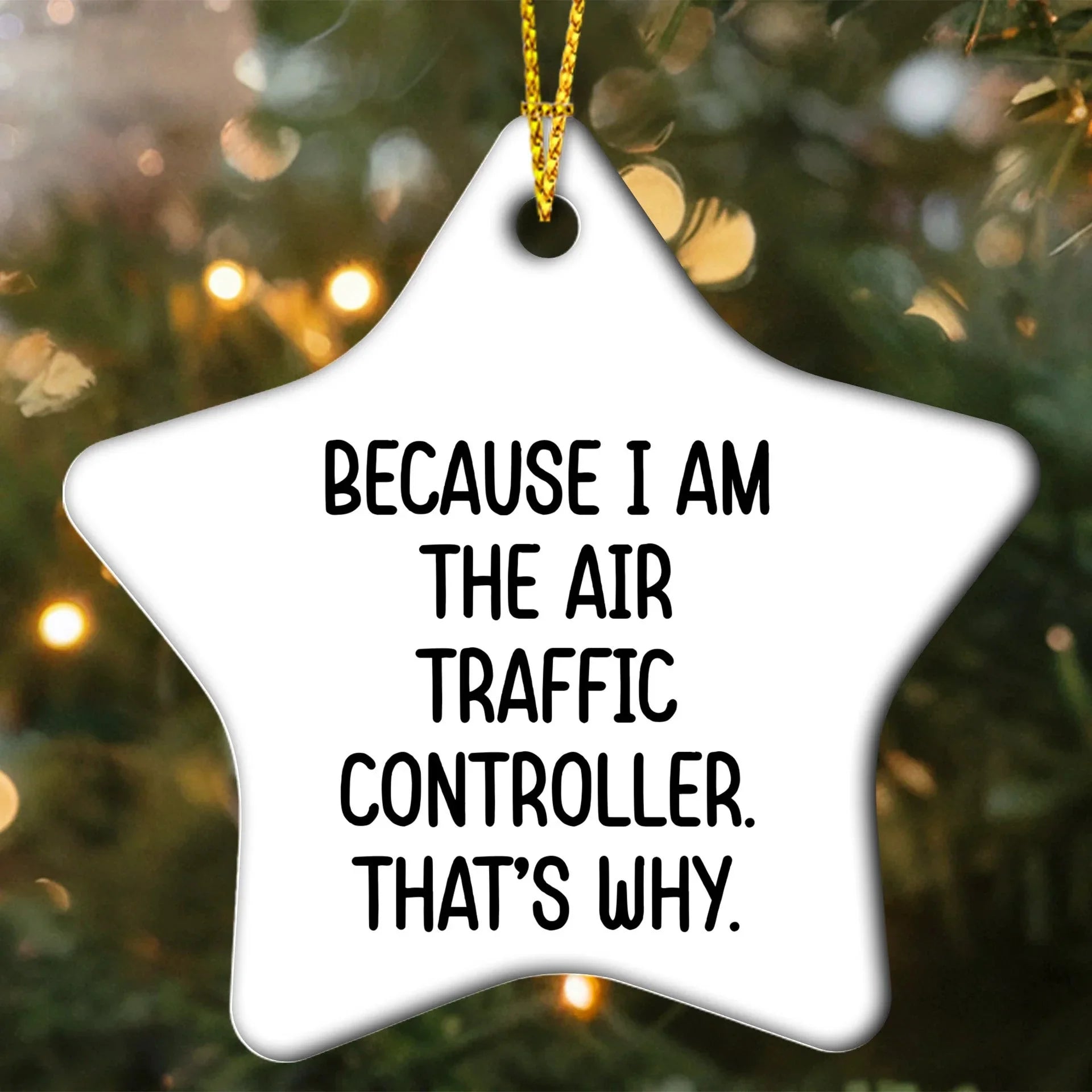 Air Traffic Controller Star Ornament Gifts from Men, Gifts for Air Traffic Controllers, Funny Quote, Christmas Unique