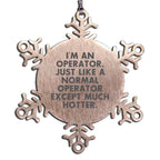 Operator Christmas Snowflake Ornament Stainless Steel Gift