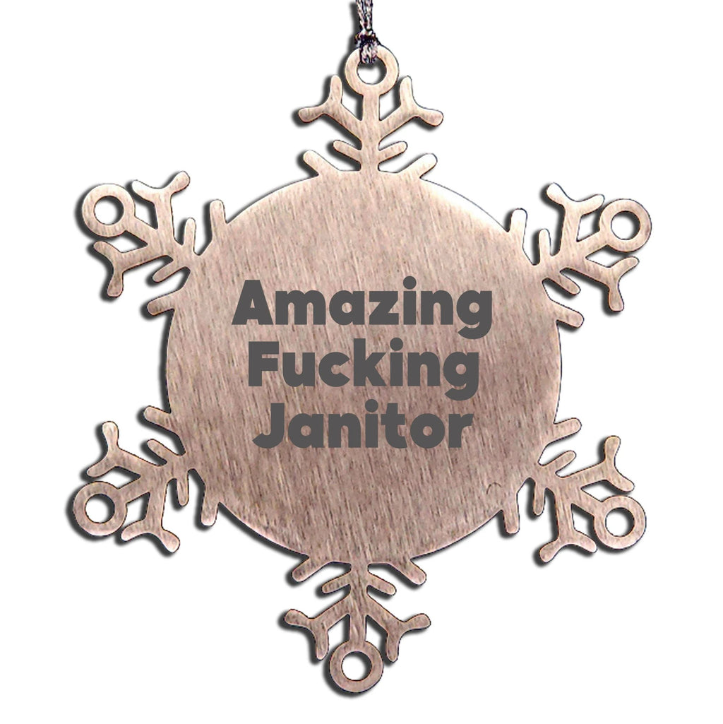 Janitor Snowflake Ornament Amazing Gift for Co workers