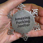 Janitor Snowflake Ornament Amazing Gift for Co workers